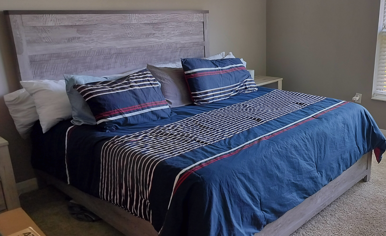 Grey King Complete Bed Frame