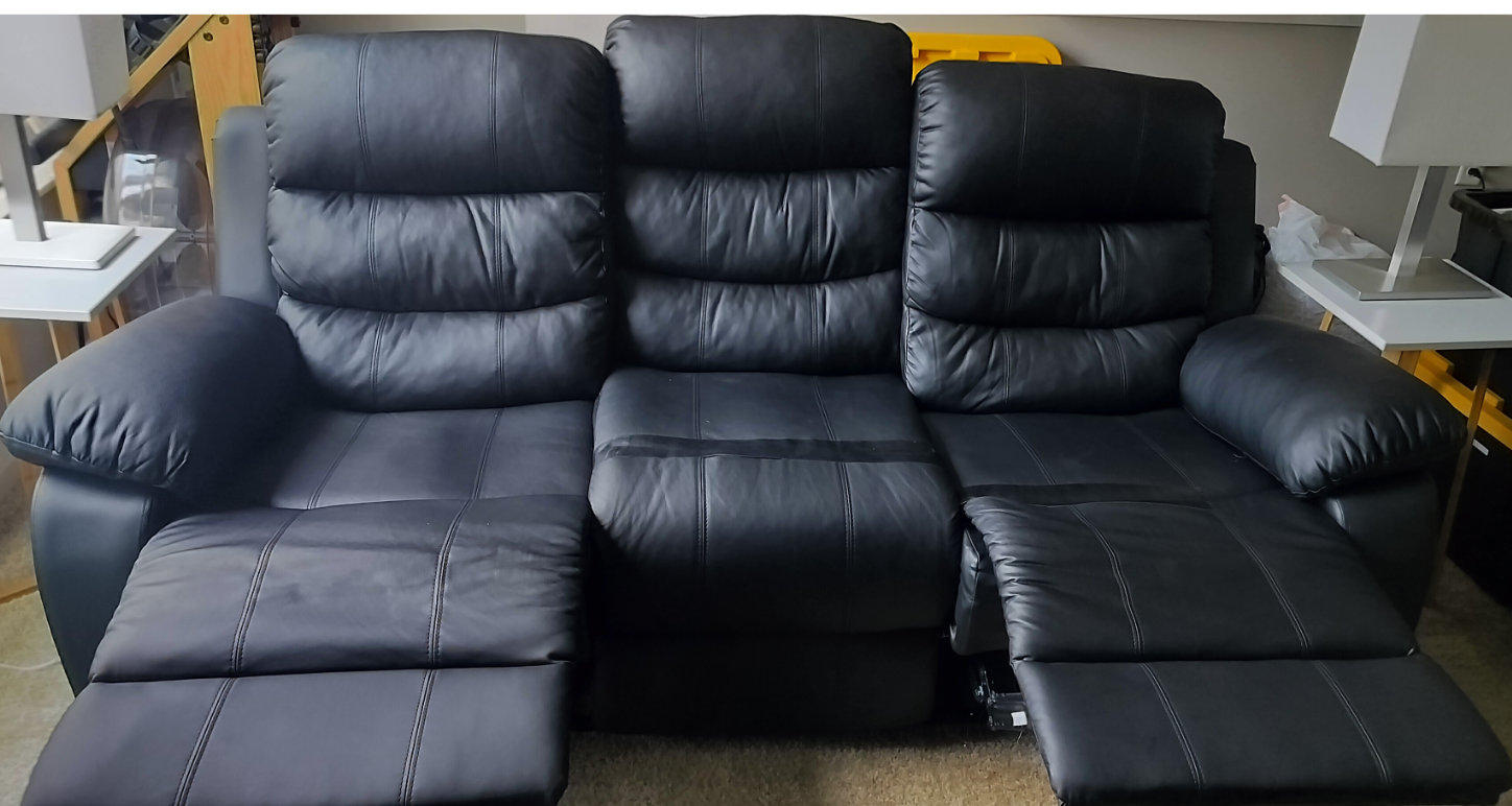 Black Reclining Sofa